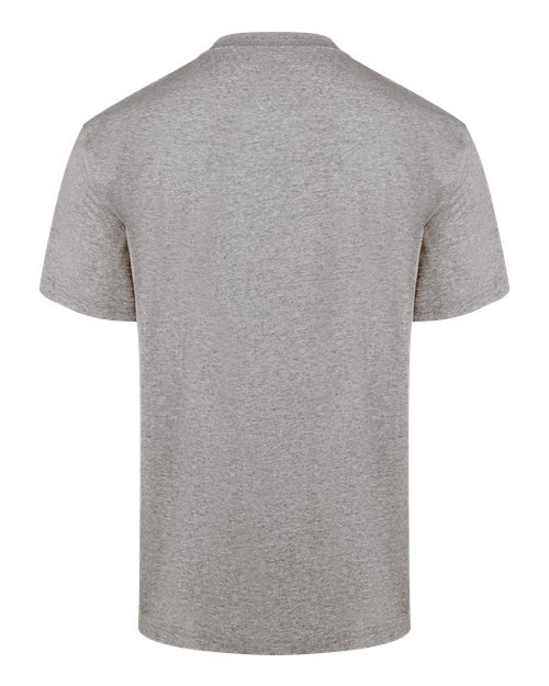 Men's Heavyweight Traditional Short Sleeve Henley - Heather Grey