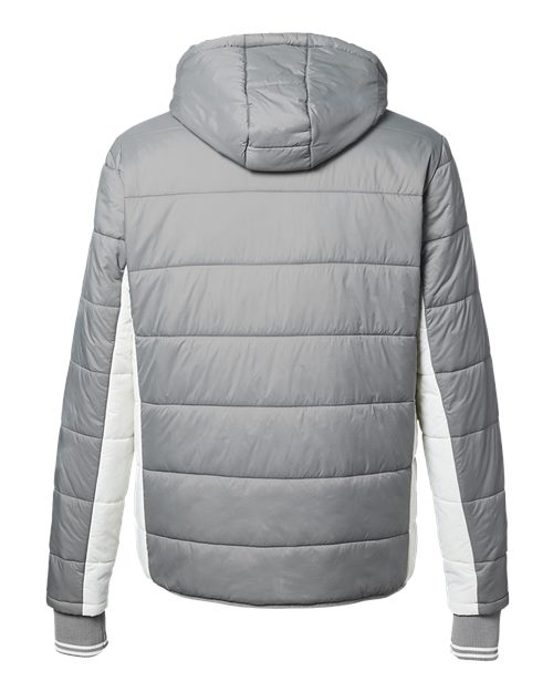 Men's Nautical Mile Hooded Puffer Jacket - Graphite/ Antique White