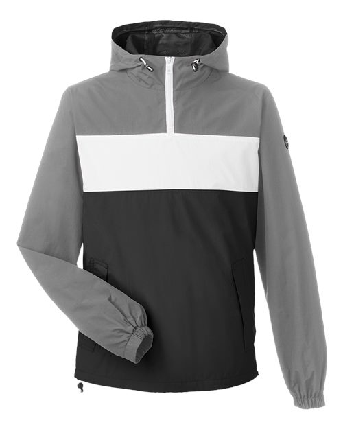 Unisex Windward Anorak Hooded Quarter-Zip Jacket - Graphite/ White/ Black