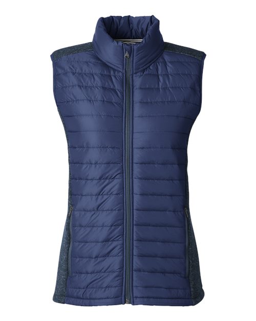 Women's Harbor Puffer Vest - Navy/ Navy Heather