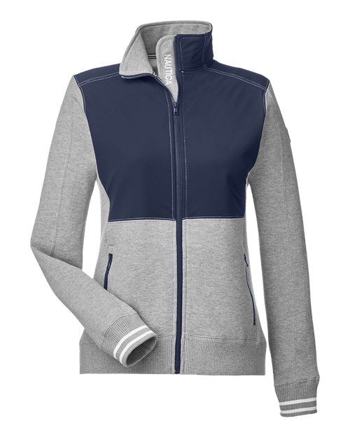 Women's Navigator Fleece Full-Zip Jacket - Oxford Heather/ Navy
