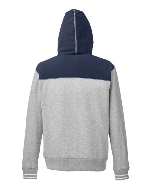 Men's Navigator Fleece Hooded Full-Zip Jacket - Oxford Heather/ Navy