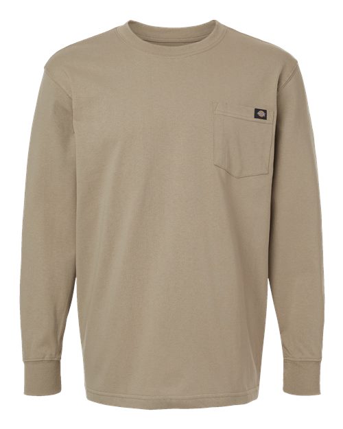 Men's Tall Traditional Heavyweight Long Sleeve T-Shirt - Desert Sand