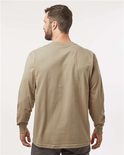 Men's Tall Traditional Heavyweight Long Sleeve T-Shirt - Desert Sand