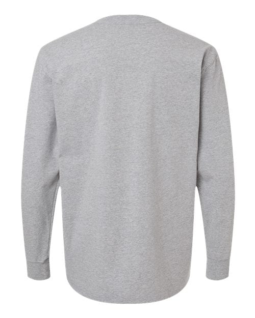 Men's Tall Traditional Heavyweight Long Sleeve T-Shirt - Heather Grey