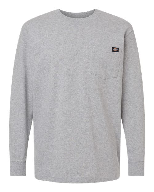 Men's Tall Traditional Heavyweight Long Sleeve T-Shirt - Heather Grey