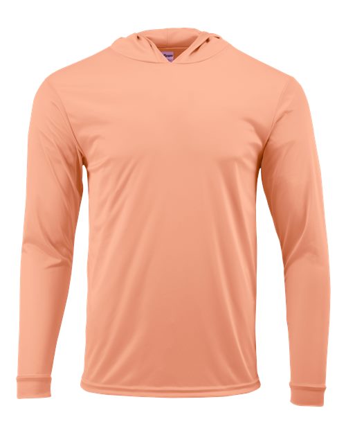 Unisex Bahama Performance Hooded Long Sleeve T-Shirt - Coral