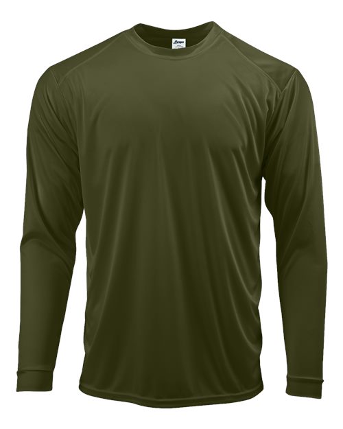 Unisex Long Islander Performance Long Sleeve T-Shirt - Olive Green