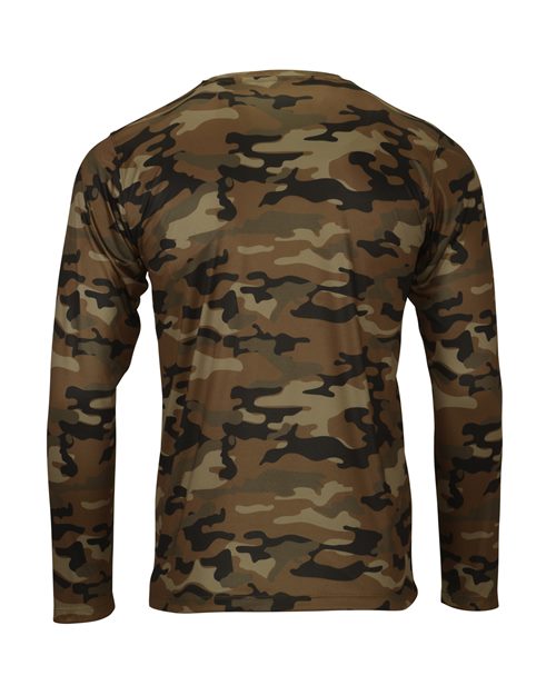 Men's Woodland Performance Long Sleeve T-Shirt - Coyote Camo