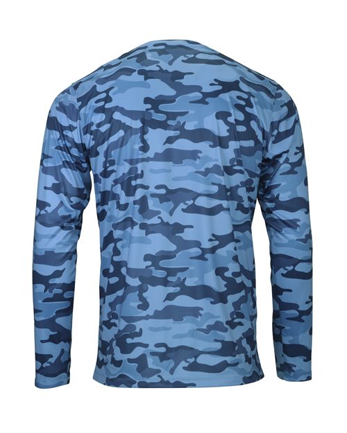 Men's Woodland Performance Long Sleeve T-Shirt - Sky Camo