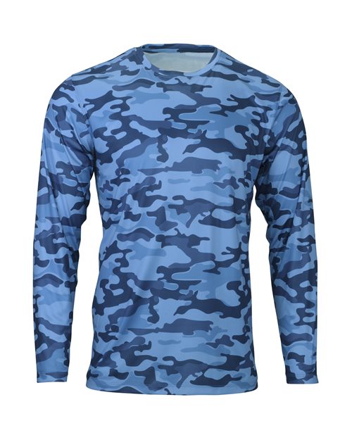 Men's Woodland Performance Long Sleeve T-Shirt - Sky Camo