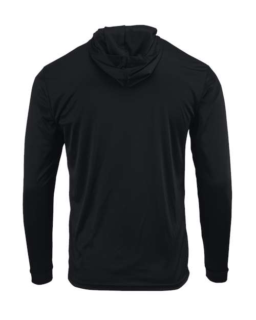 Youth Bahama Performance Hooded Long Sleeve T-Shirt - Black
