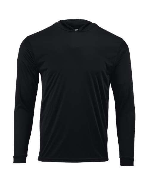 Youth Bahama Performance Hooded Long Sleeve T-Shirt - Black