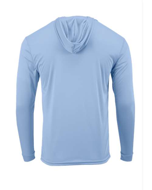 Youth Bahama Performance Hooded Long Sleeve T-Shirt - Blue Mist