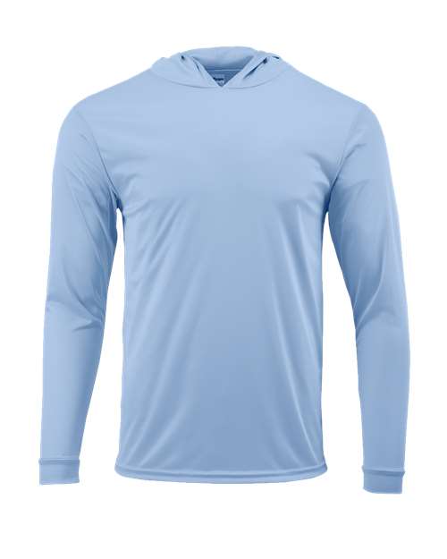 Youth Bahama Performance Hooded Long Sleeve T-Shirt - Blue Mist
