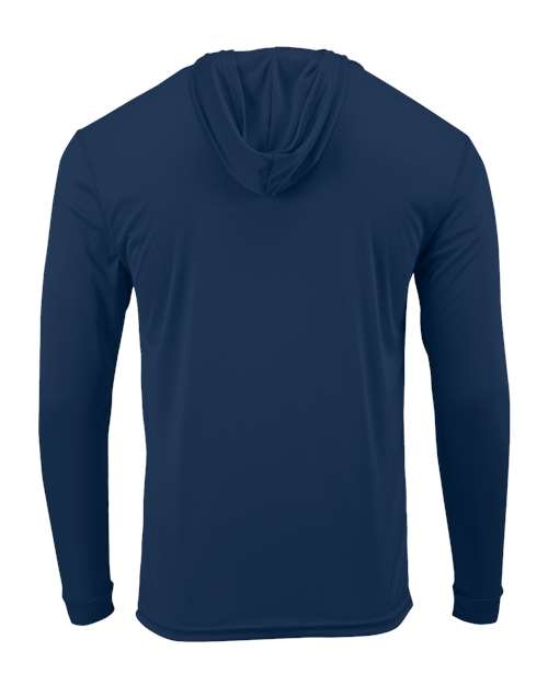 Youth Bahama Performance Hooded Long Sleeve T-Shirt - Navy