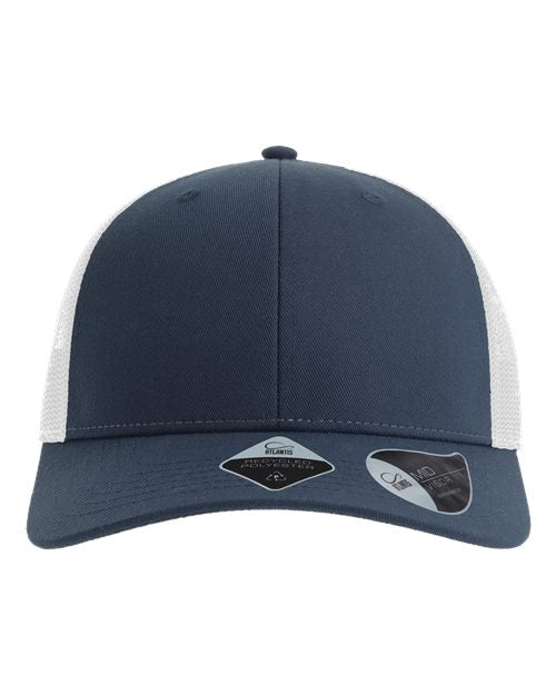 Sustainable Trucker Cap - Navy/ White