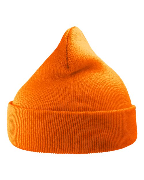 Sustainable 12" Knit Beanie - Orange Fluorescent