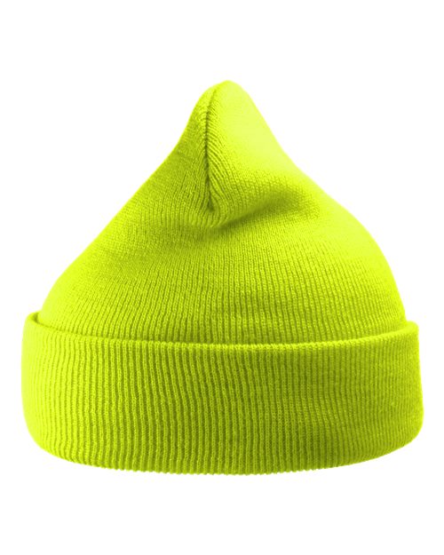 Sustainable 12" Knit Beanie - Yellow Fluorescent