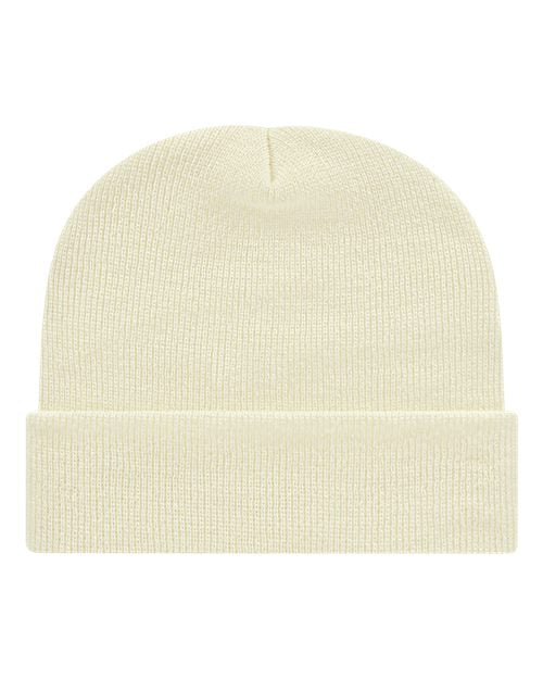 USA-Made 12" Cuffed Beanie - Ivory