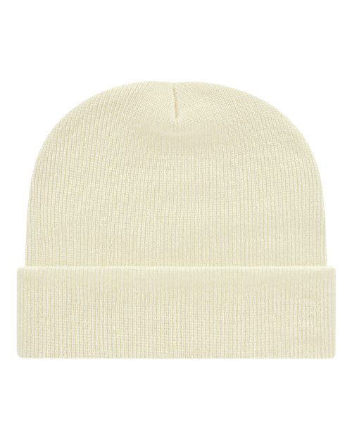 USA-Made 12" Cuffed Beanie - Ivory