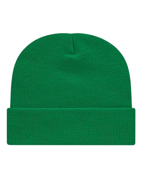 USA-Made 12" Cuffed Beanie - True Kelly Green