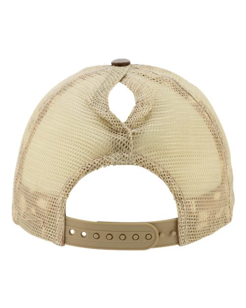 Women's Washed Mesh-Back Cap - Chocolate/ Fawn/ Khaki