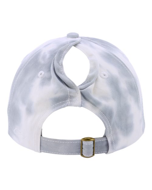 Women's Unstructured Fashion Prints Cap - Tie-Dye Slate Blue