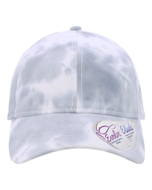 Women's Unstructured Fashion Prints Cap - Tie-Dye Slate Blue