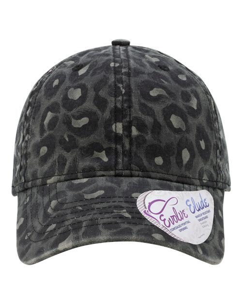 Women's Unstructured Fashion Prints Cap - Black Leopard