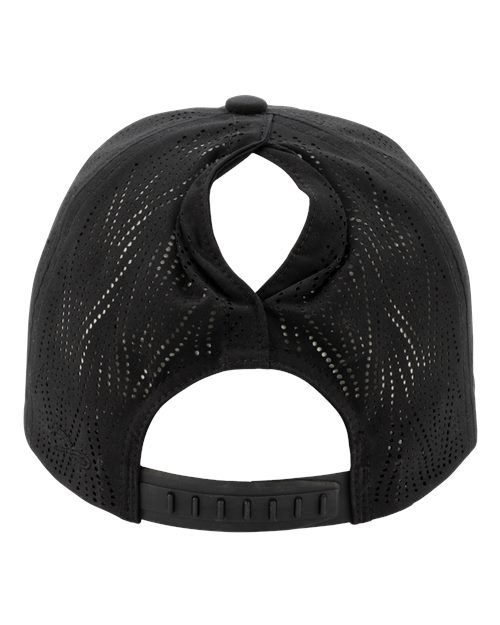 Women's Perforated Performance Cap - Black/ Swirl