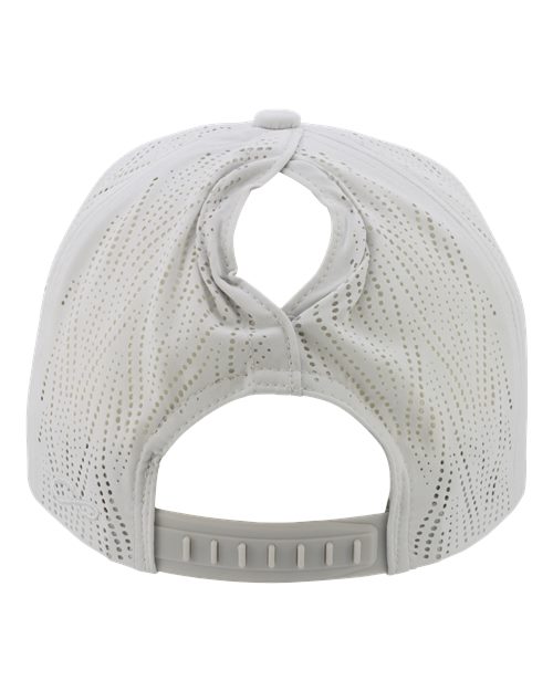 Women's Perforated Performance Cap - Light Grey/ Snow Leopard