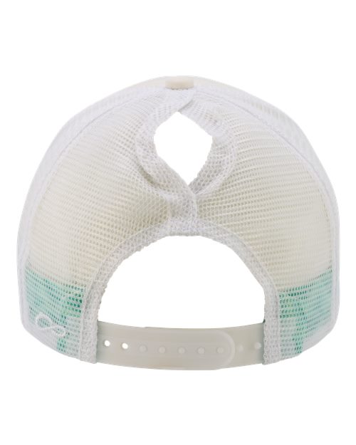 Women's Foam Trucker Cap - Ivory/ Jade/ White/ Swirl
