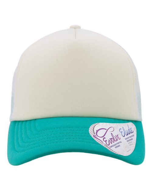 Women's Foam Trucker Cap - Ivory/ Jade/ White/ Swirl