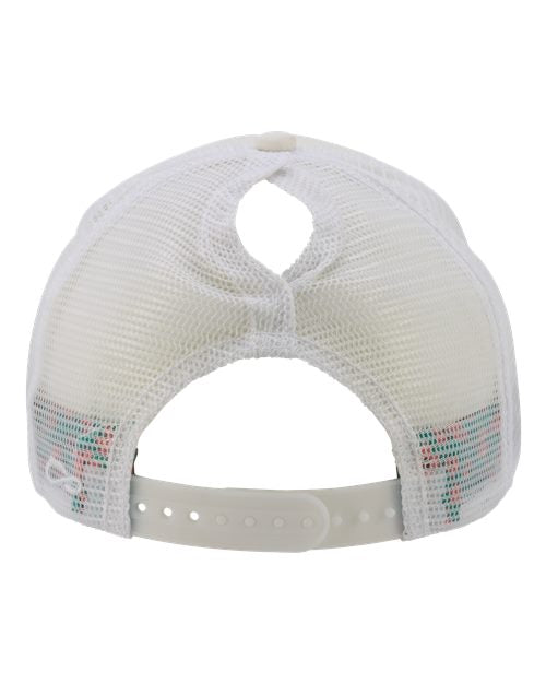 Women's Foam Trucker Cap - Ivory/ Sherbert/ White/ Floral