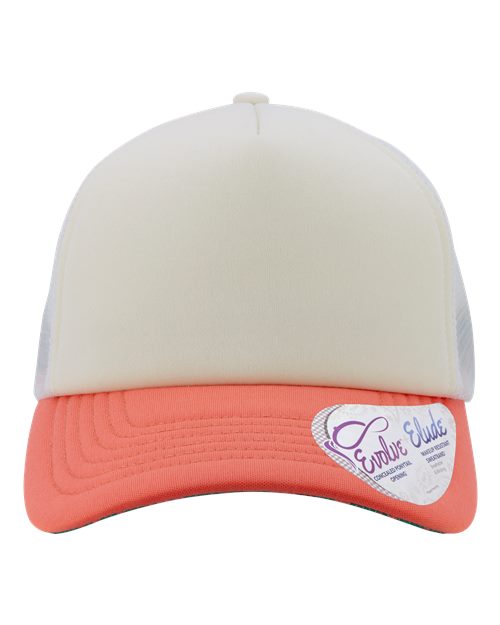 Women's Foam Trucker Cap - Ivory/ Sherbert/ White/ Floral