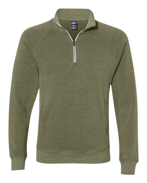 Men's Triblend Quarter-Zip Sweatshirt - Olive Triblend