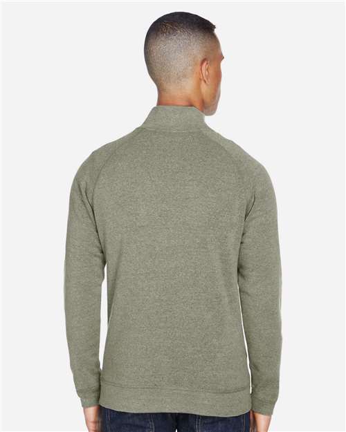 Men's Triblend Quarter-Zip Sweatshirt - Olive Triblend