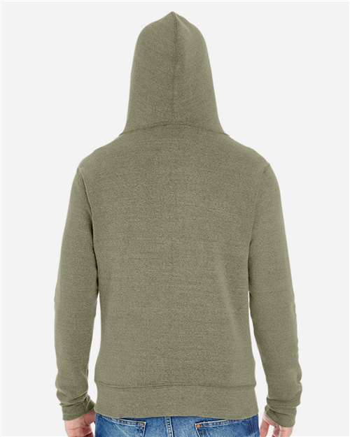 Men's Triblend Full-Zip Hooded Sweatshirt - Olive Triblend
