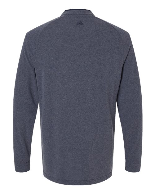 Men's Henley Long Sleeve T-Shirt - Collegiate Navy Melange