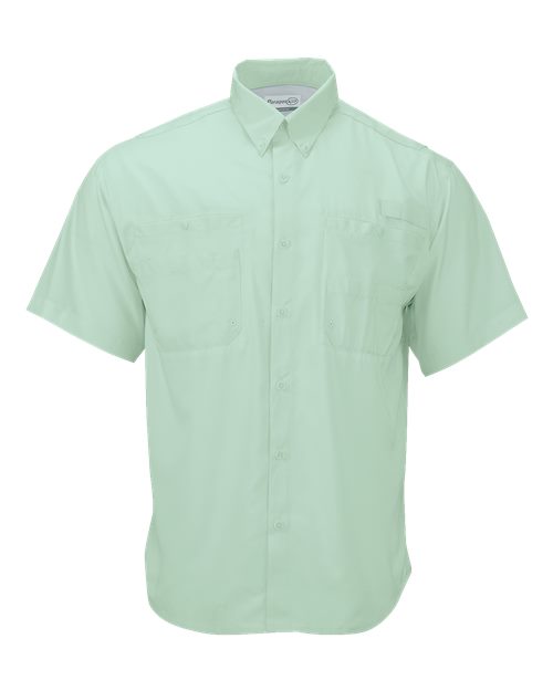 Men's Hatteras Performance Short Sleeve Fishing Shirt - Mint Green