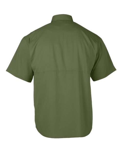 Men's Hatteras Performance Short Sleeve Fishing Shirt - Olive Green