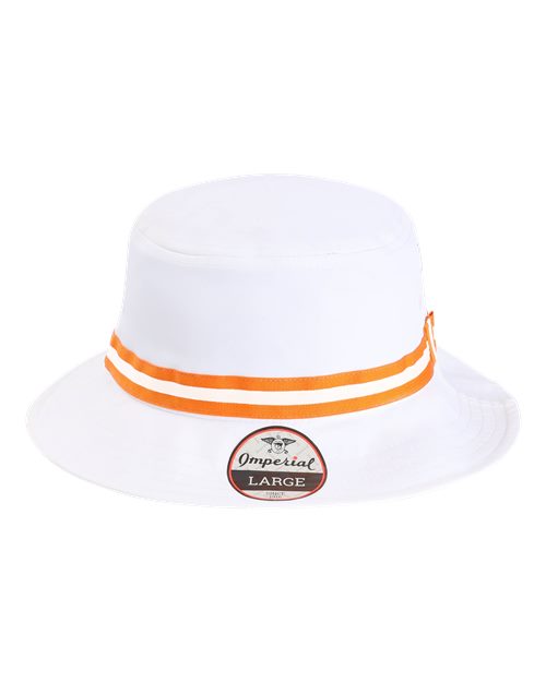 The Oxford Performance Bucket Hat - White/ Orange