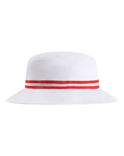 The Oxford Performance Bucket Hat - White/ Red