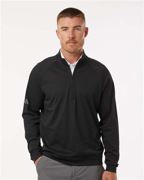 Men's Club Quarter-Zip Pullover - Black