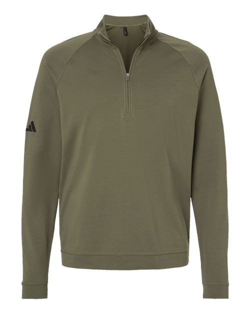 Men's Club Quarter-Zip Pullover - Olive Strata