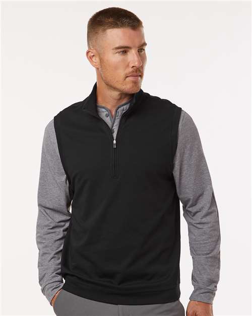 Men's Club Quarter-Zip Vest - Black