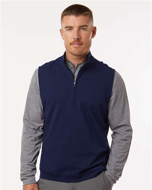 Men's Club Quarter-Zip Vest - Collegiate Navy