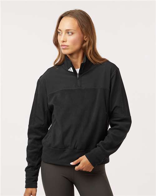 Women's Fleece Quarter-Zip Pullover - Black