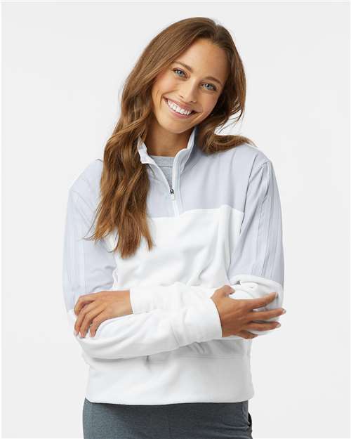 Women's Fleece Quarter-Zip Pullover - Halo Blue
